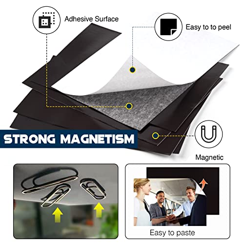 CHUNNIAO Magnetic Sheets with Adhesive Backing for Fridge 4x6 Pictures Magnets (Bulk Pack of 64),Adhesive Photo Magnets for Home/Classroom/Office/DIY Fridge Magnets - Image 4