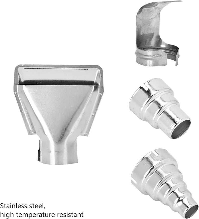 4Pcs Hot Air Accessories, Stainless Steel Nozzles Kit, High Temperature Resistance, for Shrink Wrap Projects, Different Shapes for Artistic Works, Durable - Image 2