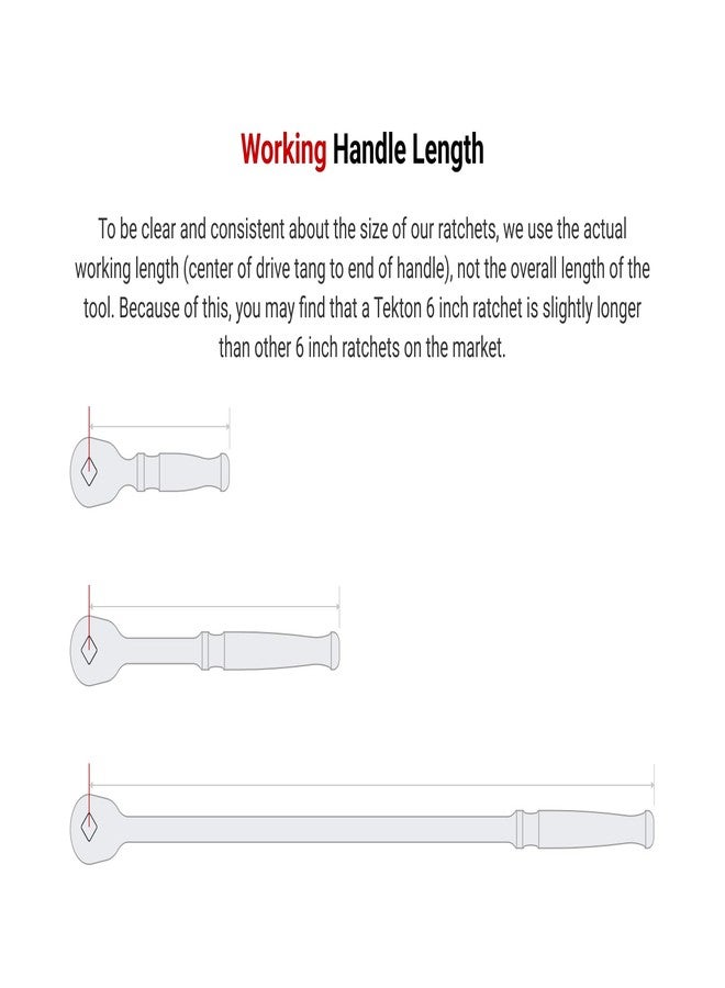 TEKTON 3/8 Inch Drive x 3 Inch Small Body Non-Quick-Release Stubby Ratchet | SRH01503 - Image 5