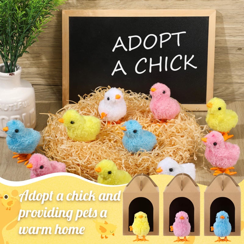 LaRandom 20 Set Adopt a Pet Party Favors Includes Easter Mini Stuffed Animals Kraft Paper Box for Adopt a Pet Theme Birthday Party (Chick,Bright Color) - Image 5