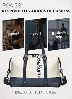 roaiss Large Capacity Travel Duffel Bag for Men and Unisex Colorblocked Sports Tote Gym Bags Short Distance Trip Luggage with Removable Hook  - Image 3