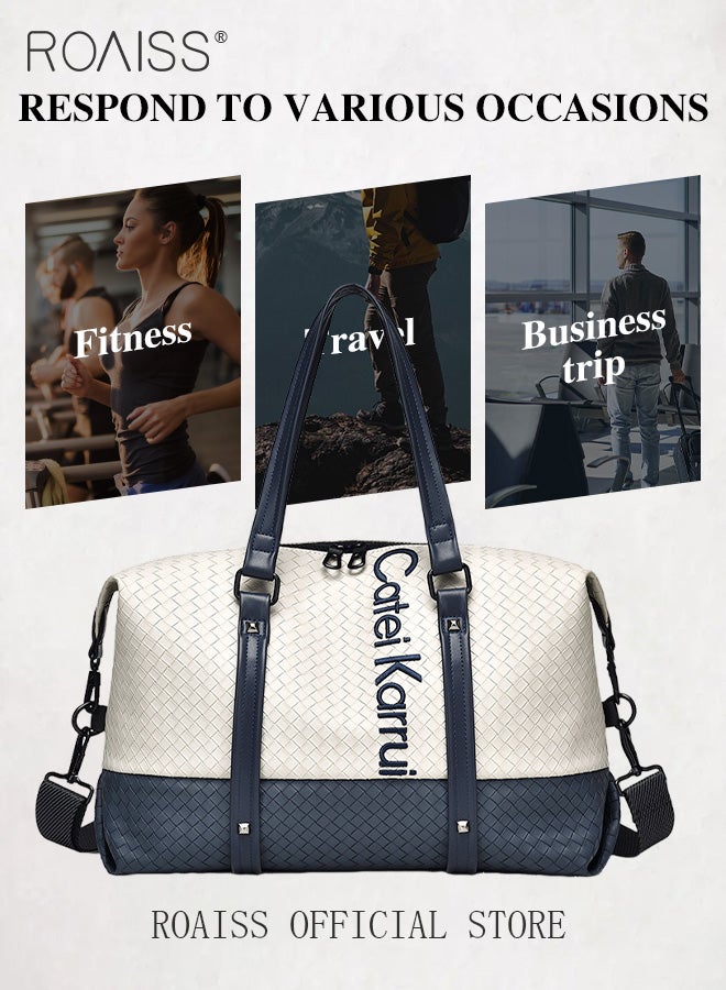 roaiss Large Capacity Travel Duffel Bag for Men and Unisex Colorblocked Sports Tote Gym Bags Short Distance Trip Luggage with Removable Hook  - Image 3