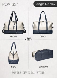 roaiss Large Capacity Travel Duffel Bag for Men and Unisex Colorblocked Sports Tote Gym Bags Short Distance Trip Luggage with Removable Hook  - Image 4
