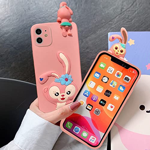 KC Back Cover for Vivo V27 5G & Vivo V27 Pro 5G, Cute Greeting Rabbit Peeking Cartoon Soft Silicon Soft Silicone Case (Pink) - Image 5