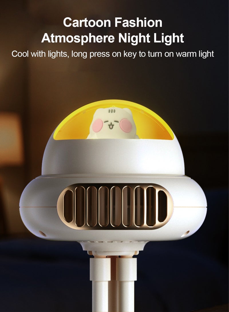ET-LIFE Mini Portable Stroller Space Fan with 4 Speeds 4000 mAh Baterry Chargeable Rotatable lexible Tripod Handheld Desk Cooling Fan for Car Seat Crib Treadmill Travel  - Image 5