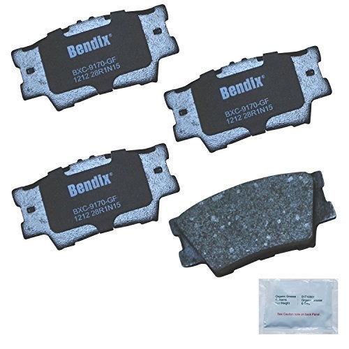 Bendix Priority1 CFC1212 Ceramic Rear Brake Pads for Select Models Lexus ES300h, ES350, HS250h, Pontiac Vibe, Toyota Avalon, Camry, Matrix, RAV4 - Image 2