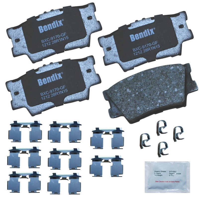 Bendix Priority1 CFC1212 Ceramic Rear Brake Pads for Select Models Lexus ES300h, ES350, HS250h, Pontiac Vibe, Toyota Avalon, Camry, Matrix, RAV4 - Image 3