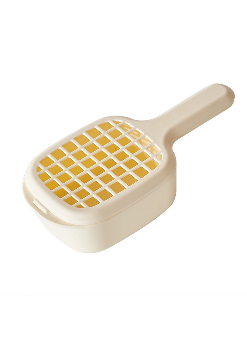 Captaintech Food Strainer Drainer Bowl, Fruit and Vegetable Strainer Best Kitchen Accessories, Drainer Basket with Handle, Washable Fruit and Vegetable Basket, Microwavable Food Organizer Leakable Sieve, White - Image 2