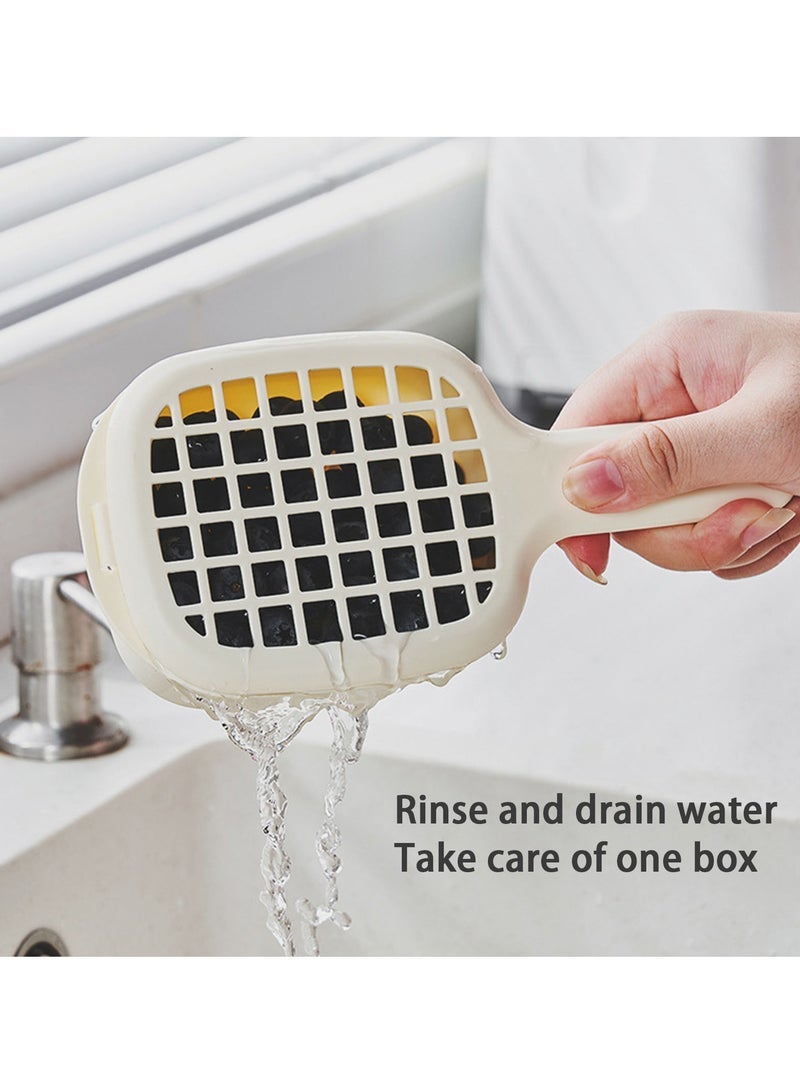 Captaintech Food Strainer Drainer Bowl, Fruit and Vegetable Strainer Best Kitchen Accessories, Drainer Basket with Handle, Washable Fruit and Vegetable Basket, Microwavable Food Organizer Leakable Sieve, White - Image 4