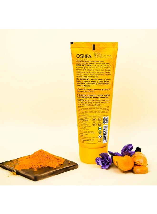 OSHEA Herbals Ubtan Glowing & Tan Removing Facewash For All Skin Types | Removes Tan, Impurities & Lightens Skin Tone With Deep Cleansing | Enriched With Turmeric & Saffron Extracts 100G - Image 3