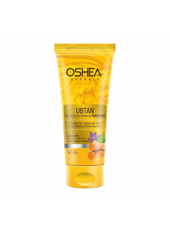 OSHEA Herbals Ubtan Glowing & Tan Removing Facewash For All Skin Types | Removes Tan, Impurities & Lightens Skin Tone With Deep Cleansing | Enriched With Turmeric & Saffron Extracts 100G - Image 1