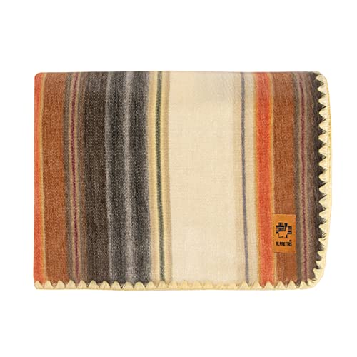 ALPAKITAS Alpaca Wool Blanket Throw  Large Beautiful Warm Stripes  64 x 45 inches  UltraSoft Hypoallergenic and Breathable  NonItchy or Scratchy Brown