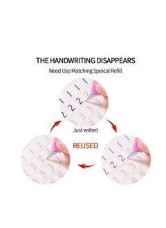 KASTWAVE Magic Practice Copybooks for Kids Reusable Handwriting Workbooks for Preschools Grooves Template Design and Handwriting Aid Practice for Kids Age 3-8 (4 Books with Pens)  - Image 4