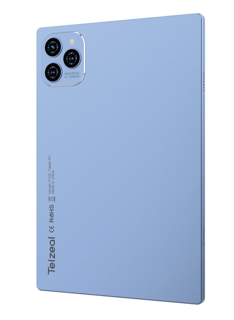 تلزيل جهاز لوحي ذكي P102 يعمل بنظام أندرويد 13، شاشة FHD مقاس 10.1 بوصة، ذاكرة وصول عشوائي (RAM) سعة 8 جيجابايت، وذاكرة قراءة فقط (ROM) سعة 512 جيجابايت - مع بطارية قوية بسعة 10000 مللي أمبير/ساعة، أزرق - Image 4