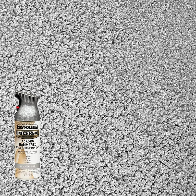 Rust-OlEUm 271481 Universal Forged Hammered Spray Paint, 12 Oz, Antique Pewter - Image 1