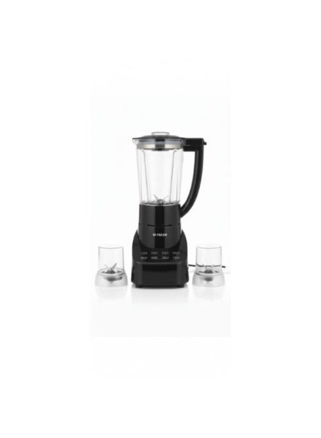 Fresh Touch Blender 700W, 2 Grinders, 1.5L, Black - Image 1