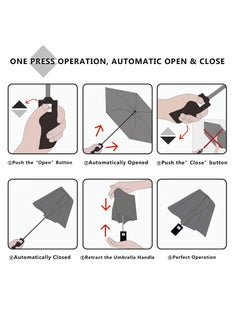 KASTWAVE Folding Umbrellas Travel Umbrella, Transparent Umbrella Pocket Umbrella, Portable Compact Protection, Small Light Weight Waterproof, Rain and Sun Umbrella Elegant Umbrella In Transparent  - Image 4