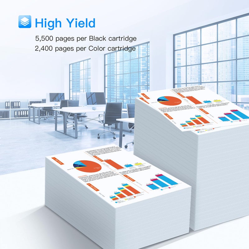 LxTek Compatible Toner Cartridge 6510 6515 106R03480 106R03477 106R03478 106R03479 Replacement for Xerox Phaser 6510, WorkCentre 6515 High Yield (1 Black, 1 Cyan, 1 Magenta, 1 Yellow, 4-Pack) - Image 3