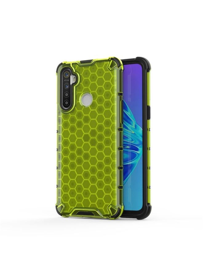 HuHa Case Cover For Realme 5i Shockproof Honeycomb PC + TPU Case Green 
