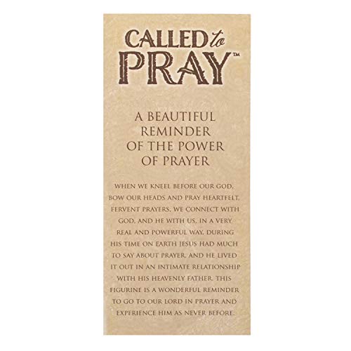 Dicksons Called to Pray Praying Hands 5 x 3.25 Antique Bronzetone Resin Stone Table Figurine - Image 4