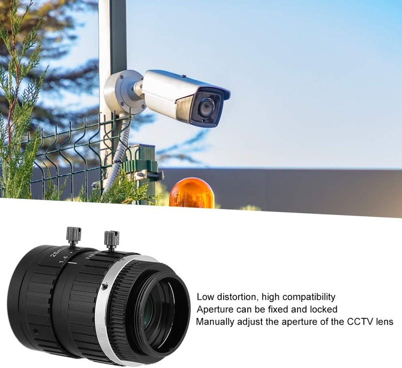 كلاراكو كاميرا مراقبة CCTV بدقة 5 ميجابكسل، عدسة بفتحة يدوية، حامل C، طول بؤري 25 مم، عدسة بتنسيق صورة 2/3 بوصة، لكاميرات المراقبة الأمنية - Image 3