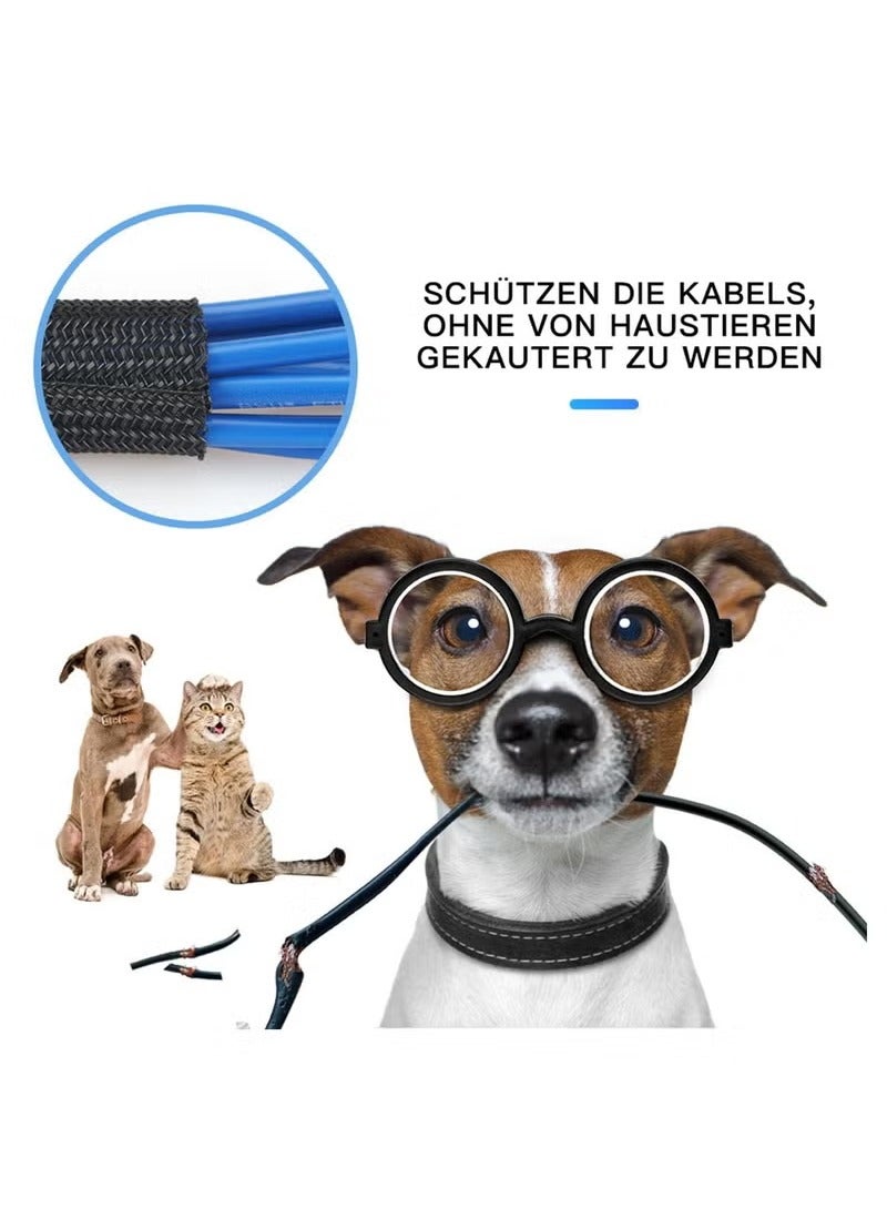 Adjustable Braided Cable Sleeve, Wire Management Sleeve Concealer for TV Table, Computer Cable Sleeve with Flame Retardant Cord Organizer and Protector, 3M/9.84ft, Black - Image 5