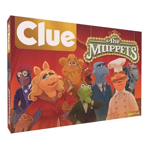 USAopoly CLUE The Muppets Classic Board Game Solve The Mystery in The Muppet Theater with Kermit Fozzie More Discover Who Where and What Weapon was Used Officially Licensed The Muppets Merchandise - Image 1