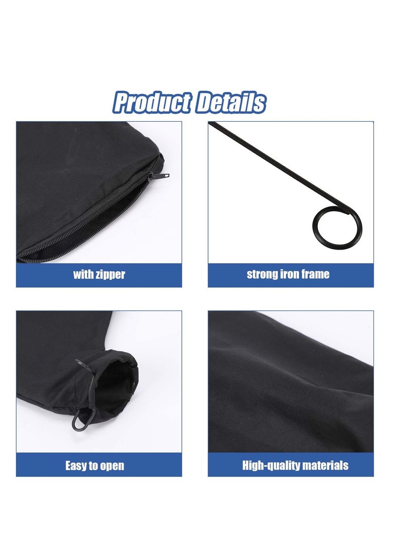 Miter Saw Dust Bag, 2 Pack Table Saw Dust Collect Bag, with Zipper and Wired Adjustable Stand Dust Bag for Belt Sander Parts Diagonal Saw Miter Saw Accessories  - Image 4
