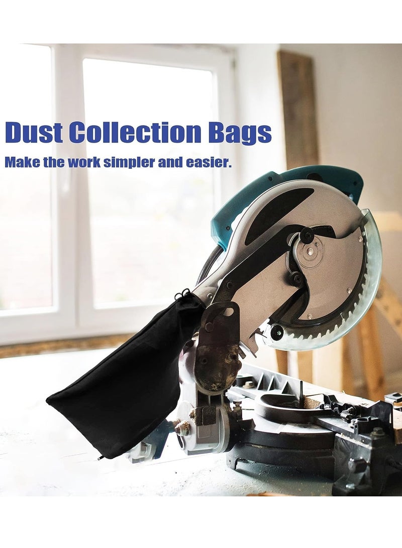 Miter Saw Dust Bag, 2 Pack Table Saw Dust Collect Bag, with Zipper and Wired Adjustable Stand Dust Bag for Belt Sander Parts Diagonal Saw Miter Saw Accessories  - Image 5