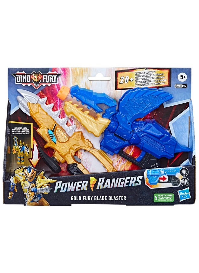 POWER RANGERS Power Rangers Dino Fury Gold Fury Blade Blaster Superhero Costume Accessory Ranger Morpher with Electronics Great Gift for Kids Ages 5 & Up  - Image 3