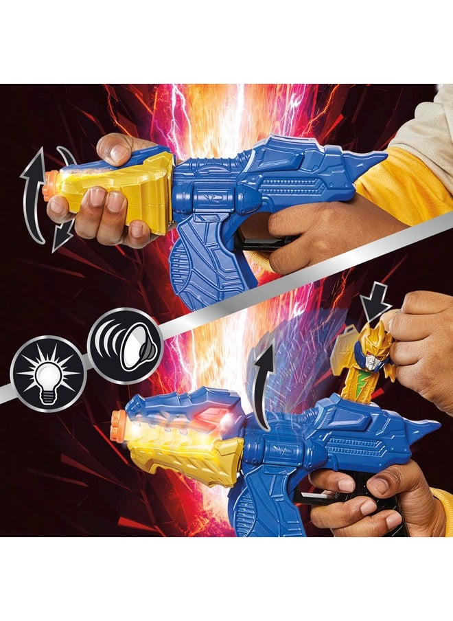 POWER RANGERS Power Rangers Dino Fury Gold Fury Blade Blaster Superhero Costume Accessory Ranger Morpher with Electronics Great Gift for Kids Ages 5 & Up  - Image 5
