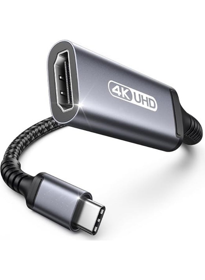 USB-C to HDMI Adapter 4K 60Hz, Type-C to HDMI Converter for Compatible Laptops, Tablets and USB-C Devices - Image 1