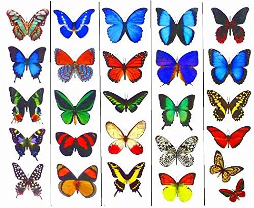 Butterfly Utopia تاتو فراشات مؤقتة ملونة - 5 أوراق - من باترفلاي يوتوبيا - Image 2