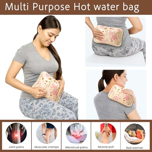 SCUD Premium Electric Hot Water Bag for Pain Relief | Fast Heating | Auto Shut-Off Protection | Thick PVC, Leak & Explosion Proof | Long Heat Preservation | Cozy Plush Fabric | 19 × 25.4 cm (Peach - Pain Away) - Image 3
