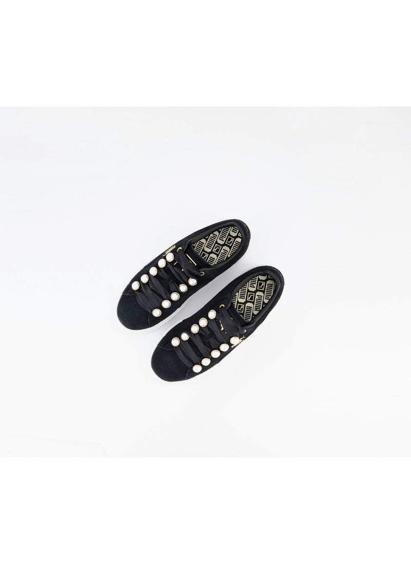 PUMA - Women Suede Platform Bling Shoes, Black - Image 1
