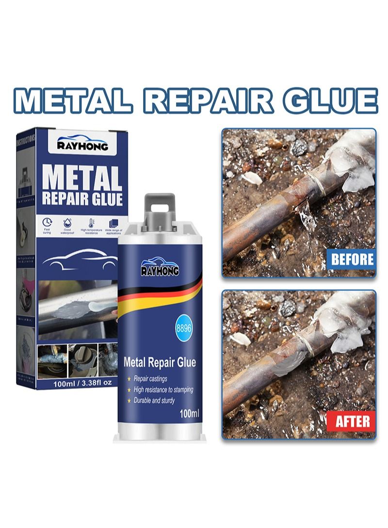 رايهونغ لاصق معدني ، لاصق معدني عالي القوة ، عبوة واحدة من المواد اللاصقة المعدنية ، لاصق إيبوكسي معدني شديد التحمل ، لاصق إصلاح المعادن لربط المعادن ، البلاستيك الصلب ، الحديد الزهر - Image 3