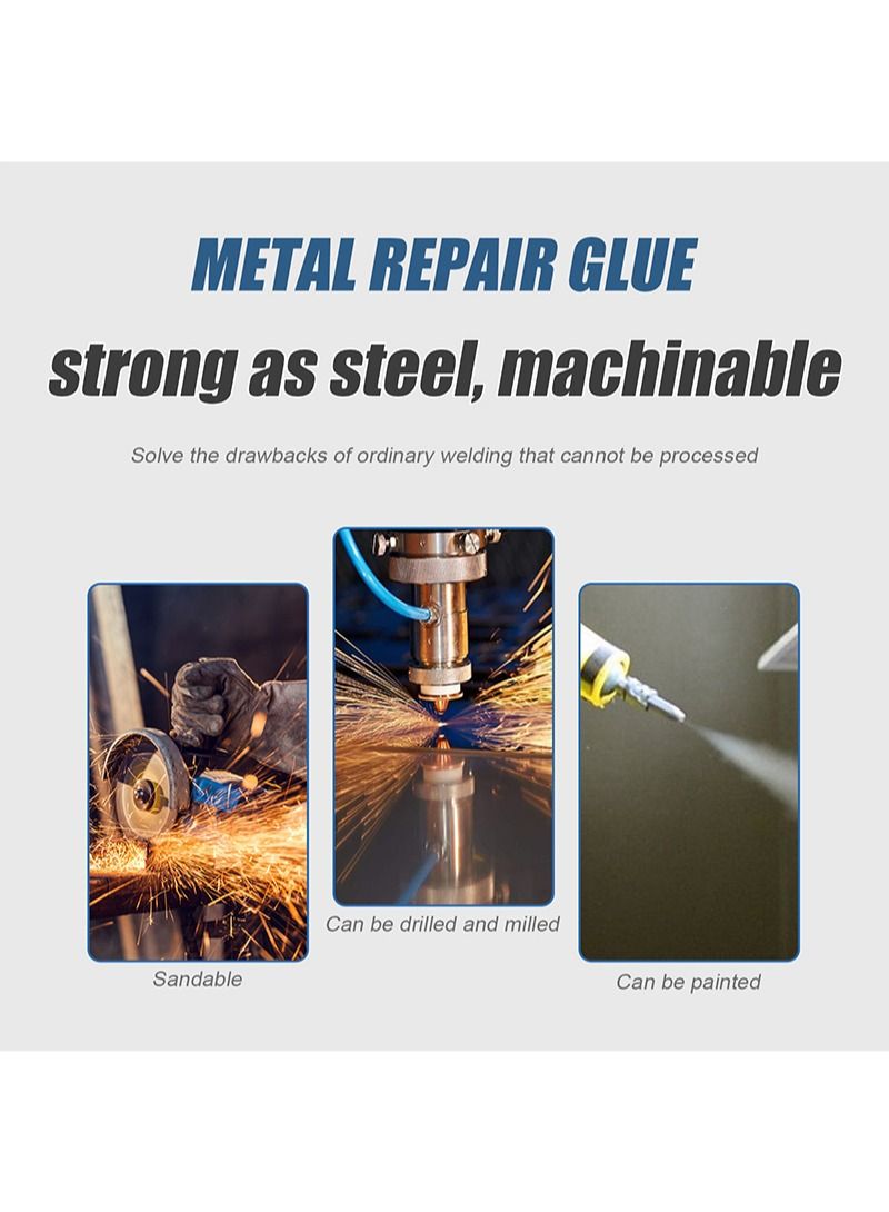 رايهونغ لاصق معدني ، لاصق معدني عالي القوة ، عبوة واحدة من المواد اللاصقة المعدنية ، لاصق إيبوكسي معدني شديد التحمل ، لاصق إصلاح المعادن لربط المعادن ، البلاستيك الصلب ، الحديد الزهر - Image 5