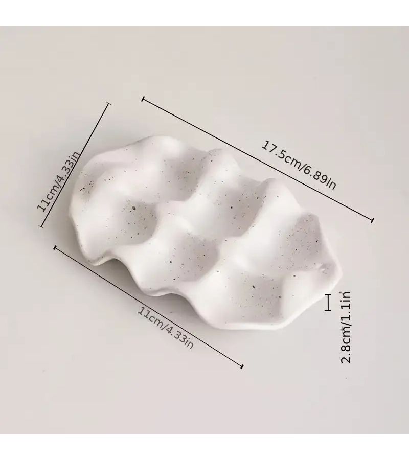 Simple White Porcelain Egg Tray Kitchen Organizer Fresh Keeping Box - Image 2