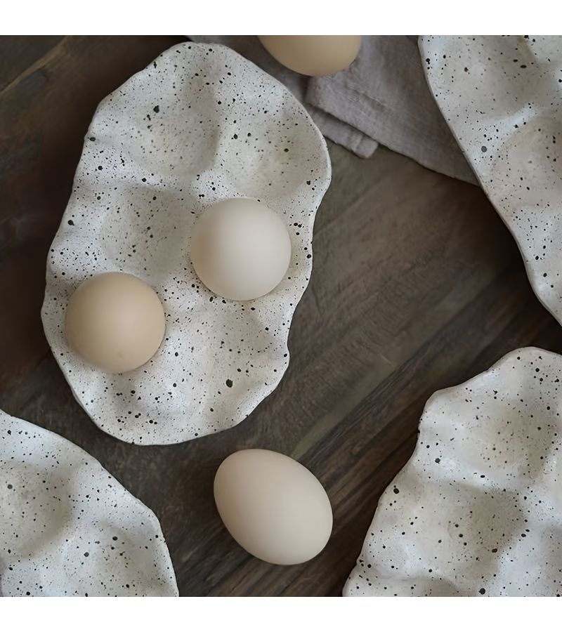 Simple White Porcelain Egg Tray Kitchen Organizer Fresh Keeping Box - Image 5