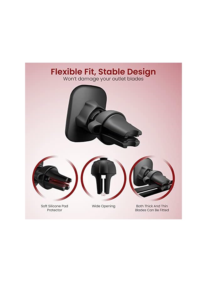 Moxedo Magnetic Air Vent Car Phone Holder 360 Rotatable Compatible with iPhone 13 /13 Mini/13Pro/ 13 Pro 12/ Mini/ Pro Max/ 11/ 11 Pro/ 11 Pro Max, XS XR, Galaxy S20 Note 20 Ultra & All Smartphones - Image 5