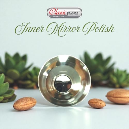 Classic Steels Stainless Steel Gold Laser Lotus Glass Set of 6 for Water, Milk, Lassi & Juice | International Standard Food Grade PVD Gold Coating | 300 ML Each | 1 Year Guarantee - Image 5