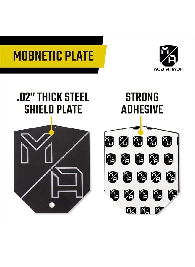 MOB ARMOR MobNetic Plate - Magnetic Phone Mounting Plate - Compatible with iPhone & Android - 0.02inch Thick for Cars, Trucks, Motorcycles & Extreme Sports - 3M VHB Non-Marking Adhesive (2 Pack) - Image 2
