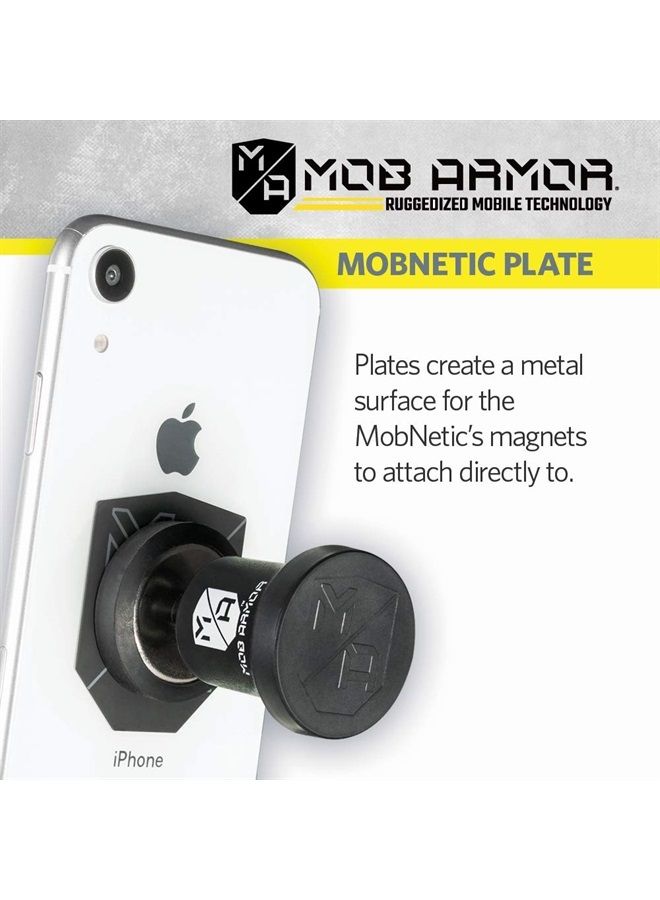 MOB ARMOR MobNetic Plate - Magnetic Phone Mounting Plate - Compatible with iPhone & Android - 0.02inch Thick for Cars, Trucks, Motorcycles & Extreme Sports - 3M VHB Non-Marking Adhesive (2 Pack) - Image 4