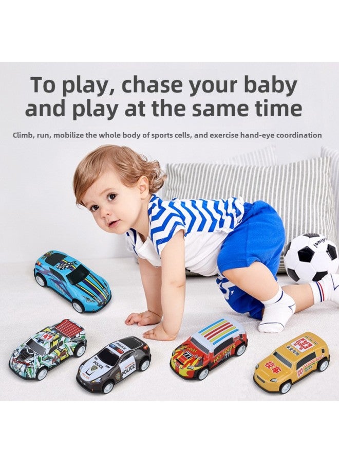 Children's Toys 60 Back Iron Metal Car Can Be Equipped With Parking Lot View Car Model-Color:Car Police Car Tin Car (price For 1 Car Price) - Image 5