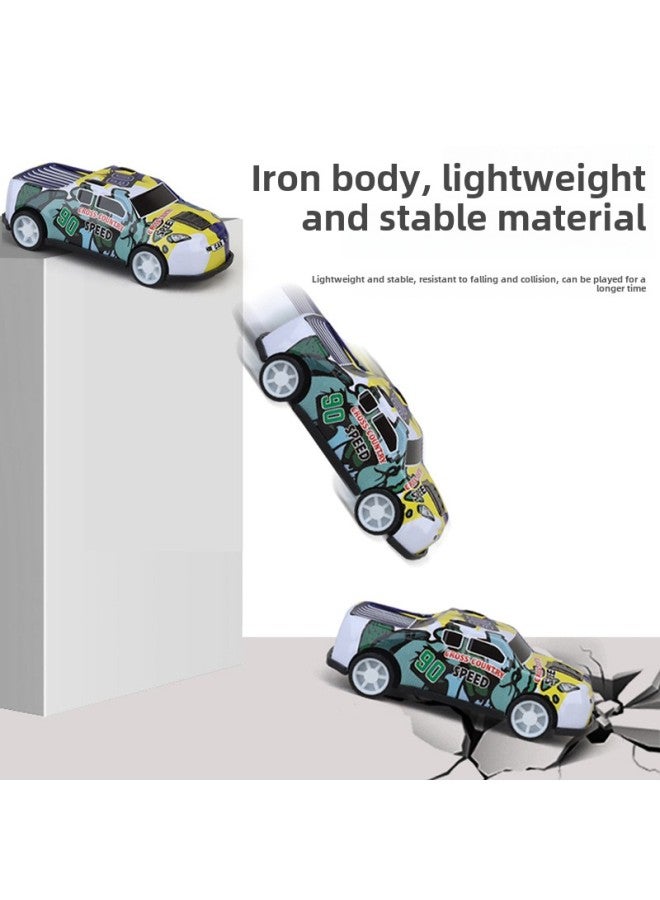 Children's Toys 60 Back Iron Metal Car Can Be Equipped With Parking Lot View Car Model-Color:Car Police Car Tin Car (price For 1 Car Price) - Image 4