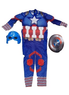 Costume set for superheroes with 3D muscles, children's costume