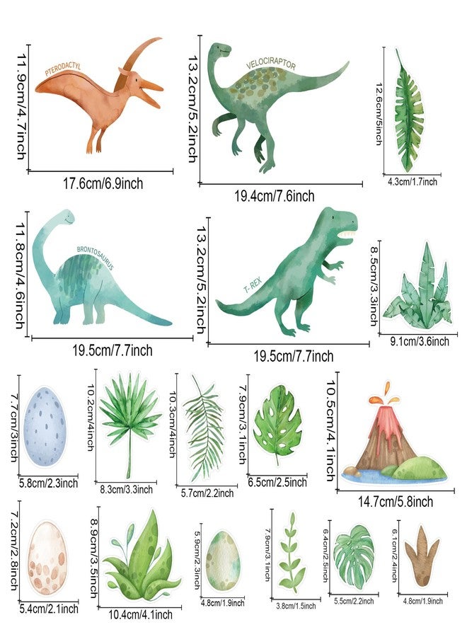 CELAENO Watercolor Dinosaur Wall Decals Stickers for Kids Room - Removable Dino Stickers for Boys Bedroom Nursery Room Wall Decorations - Image 4