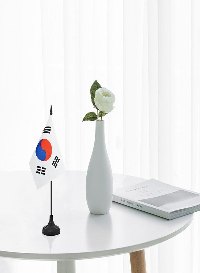 TrendPow 12 Pack Korea Desk Flag Set, Korean Table Office Flag, Small Miniature Desktop Flag With Black Pole and Black Base, Classroom, Offices Meeting Desk Decoration (Korea) - Image 5
