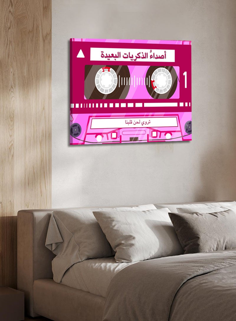 LOWHA Canvas Wall Art Stretched Over Wooden Frame with Cassette Tape Classic Design - Image 3
