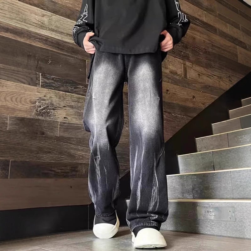 Unisex Classic Denim Jeans Loose Fit Daily Outdoor Wear - Image 1